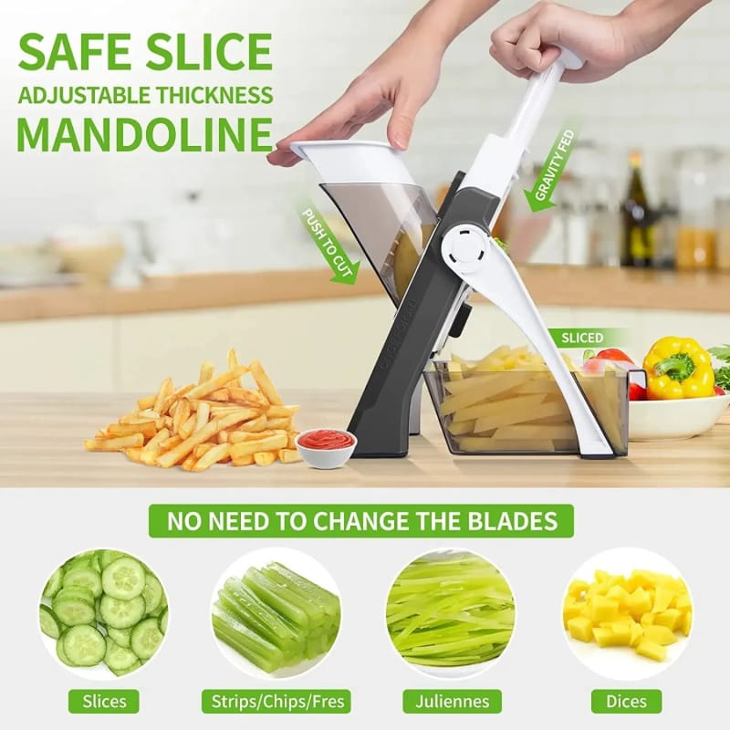 Mandoline Slicer – Fast & Even Vegetable and Fruit Slicing Tool