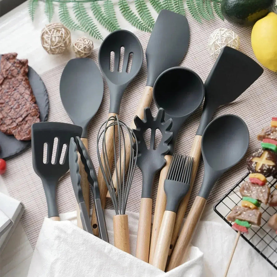 19 Pcs Silicone Kitchen Utensils Set